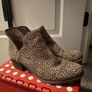 Lucky Brand Animal Print Ankle Booties